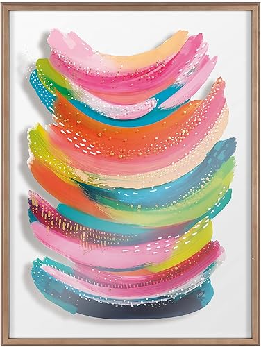 Miniatura 7 de Kate and Laurel Blake - Arte de vidrio impreso abstracto brillante enmarcado por Jessi Raulet of EttaVee 18 x 24 pulgadas natural hermoso arte de