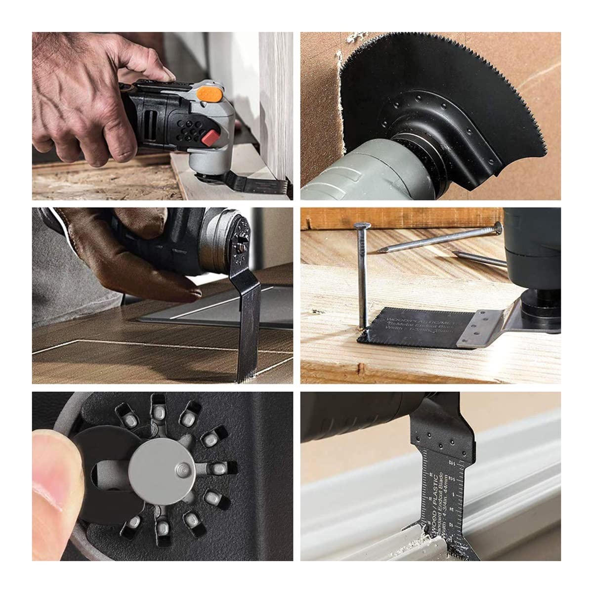 Insertos de torno de metal para torneado y ranurado, paquete de 80 cuchillas multiherramienta oscilante de liberación rápida para herramientas eléctricas de madera de plástico de corte de metal