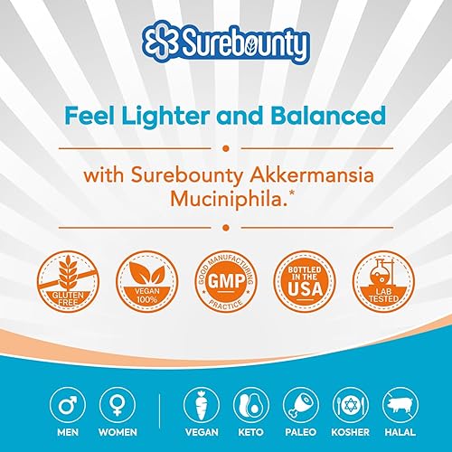 Miniatura 7 de Akkermansia Probiotic GLP-1, 1 mil millones de TFU, Akkermansia Muciniphila con fibra prebiótica de inulina, salud intestinal para hombres y