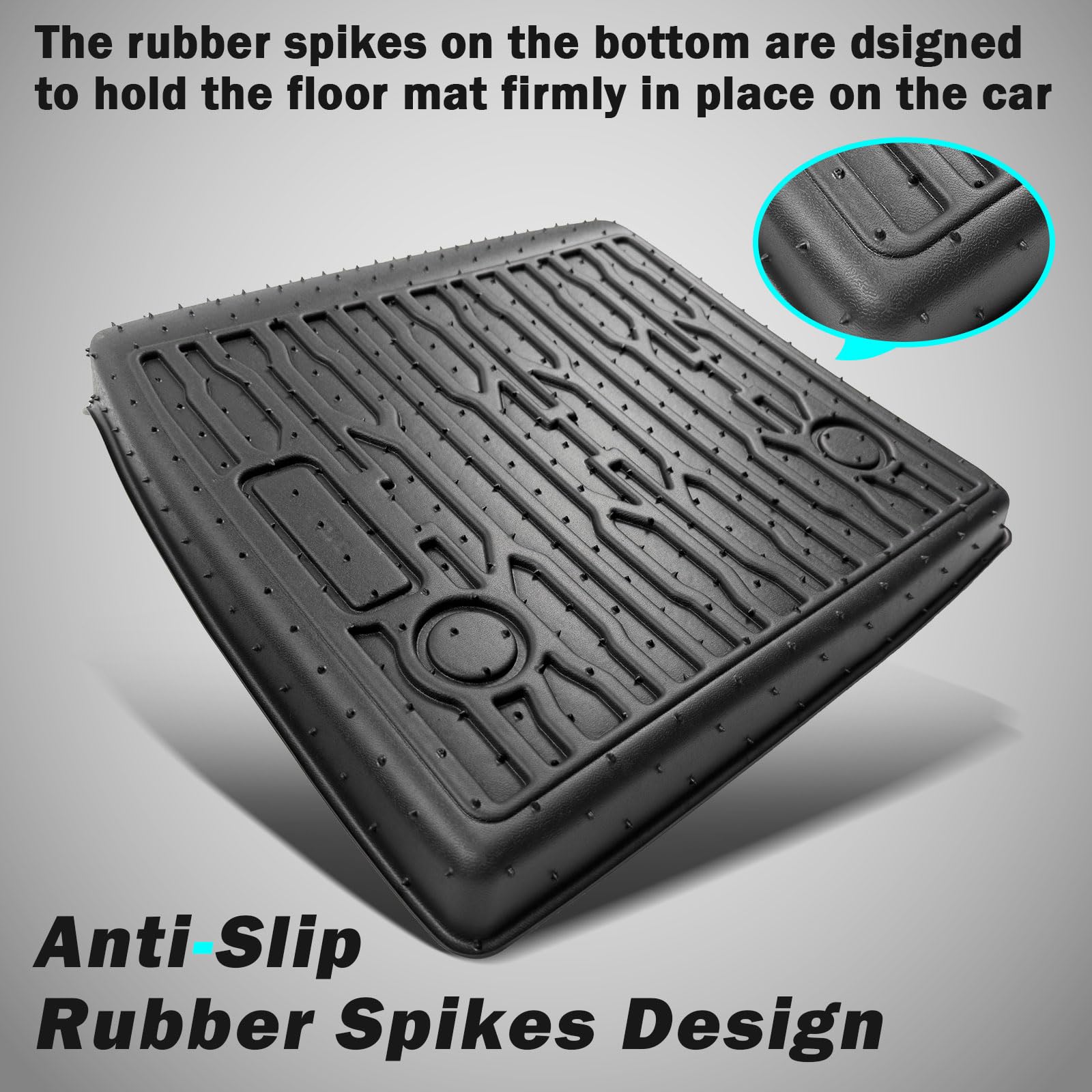 BestEvMod All Weather Floor Mats Compatible with 2023-2025 Chevy Blazer EV Cadillac Lyriq Honda Prologue 2025 2024 Accessories — view 4