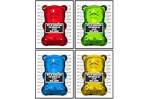 Pop Art Gummy Bear Mugshot: A Hypebeast Wall Art Masterpiece