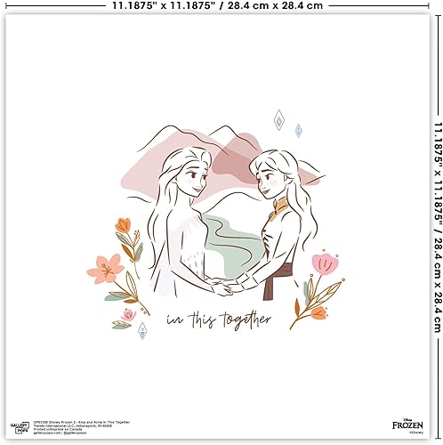 Miniatura 6 de Trends International Gallery Pops Disney Frozen 2 - Póster de pared de Elsa y Anna en este juntos, 12 x 12 pulgadas, versión sin marco