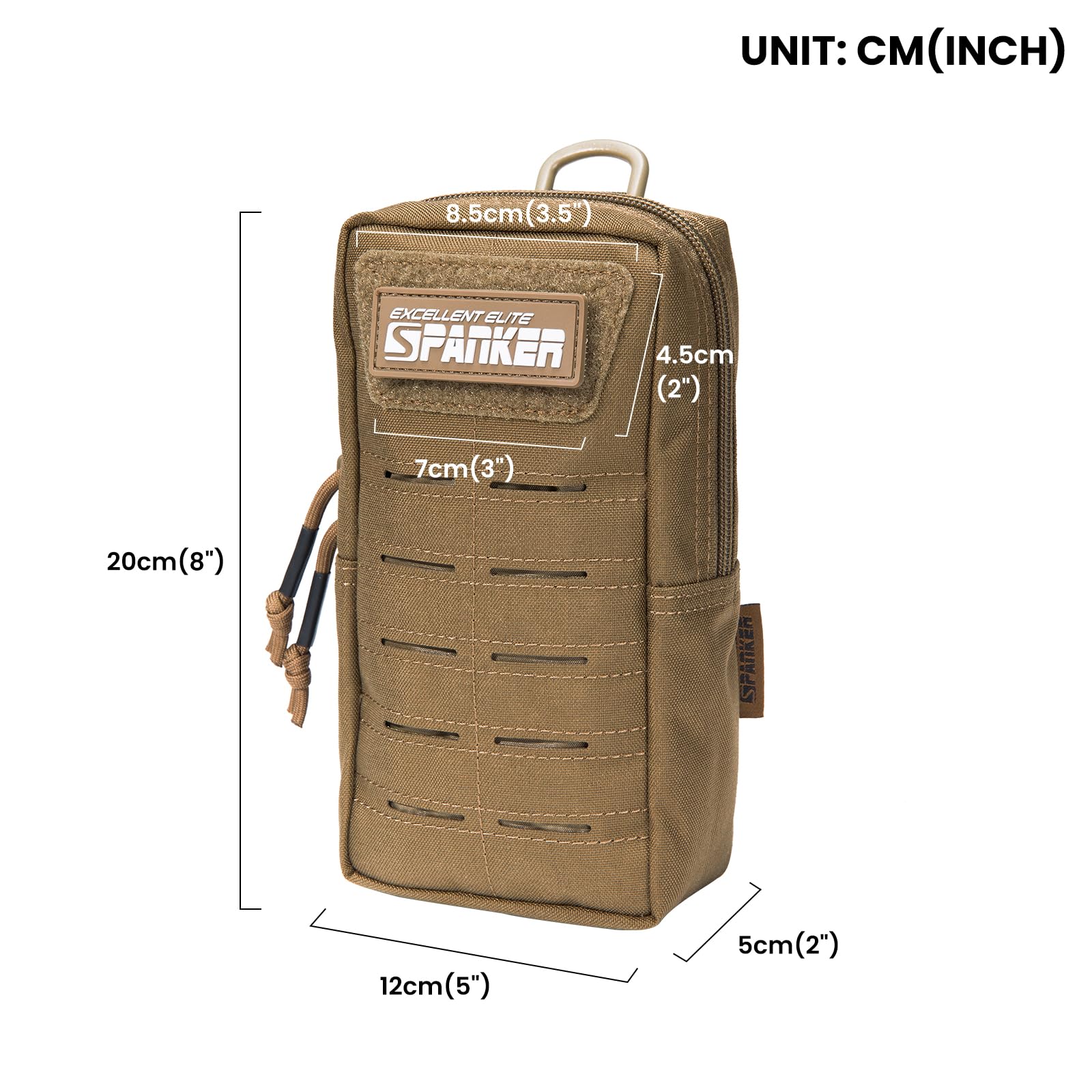 EXCELLENT ELITE SPANKER Nylon Molle Pouch Laser Cutting Design EDC Small Utility Pouch Tactical Compact Organizer Pouch(COB) - Image 2
