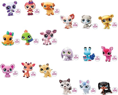 Miniatura 2 de Littlest Pet Shop - Pet Surprise - Paquete de tres - Serie 4 - Figura de juguete auténtica LPS Bobble Head de 7, animal de juguete coleccionable, a