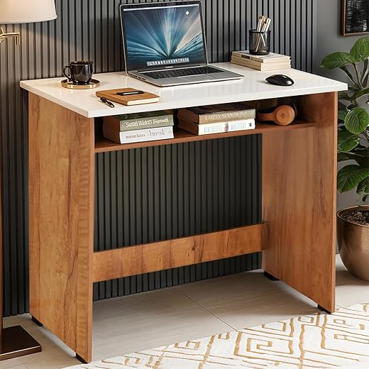 ABOUT SPACE Study Table with UnderDesk Storage Shelf - Desktop Table for PC, Laptop, Study, Drawing, Gaming Computer Table...