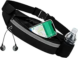 Pochete de Corrida Unissex com Zíper Impermeável e Entrada para Fone – Leve e Ajustável