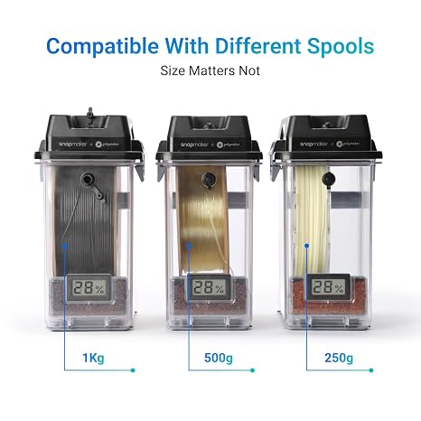 Snapmaker Filament Dryer,3D Printer Filament Dryer and Storage Box with 360PTC Fast Heater for Keeping Filament Dry,Compatible with 1.75/2.85/3mm PLA PETG ABS TPU ASA PA PC PVA