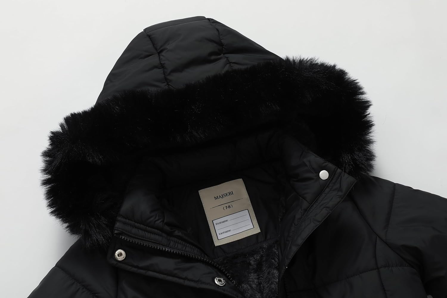 Girls Winter Jacket Long Puffer Coat with Removable Hood，Kid's Warm Insulated Parka for Cold Weather, Full Zip - Image 5