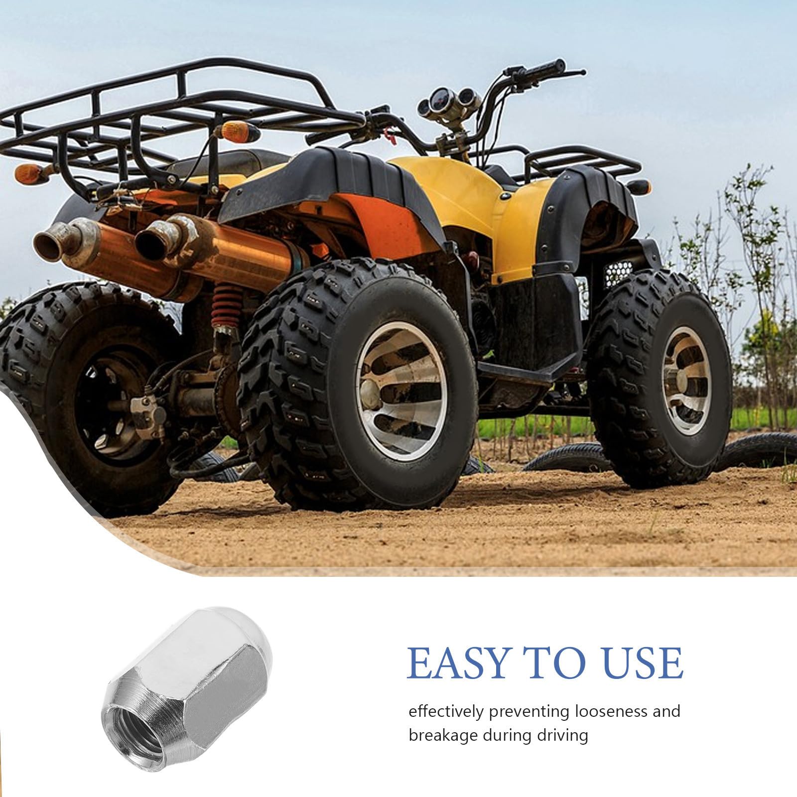 Toyvian Edelstahl Radmuttern und Schneller Montage M10x1,25 16 Stück mit Präziser Passform für Quad und Auto Radnaben für Reparatur und Outdoor Einsätze