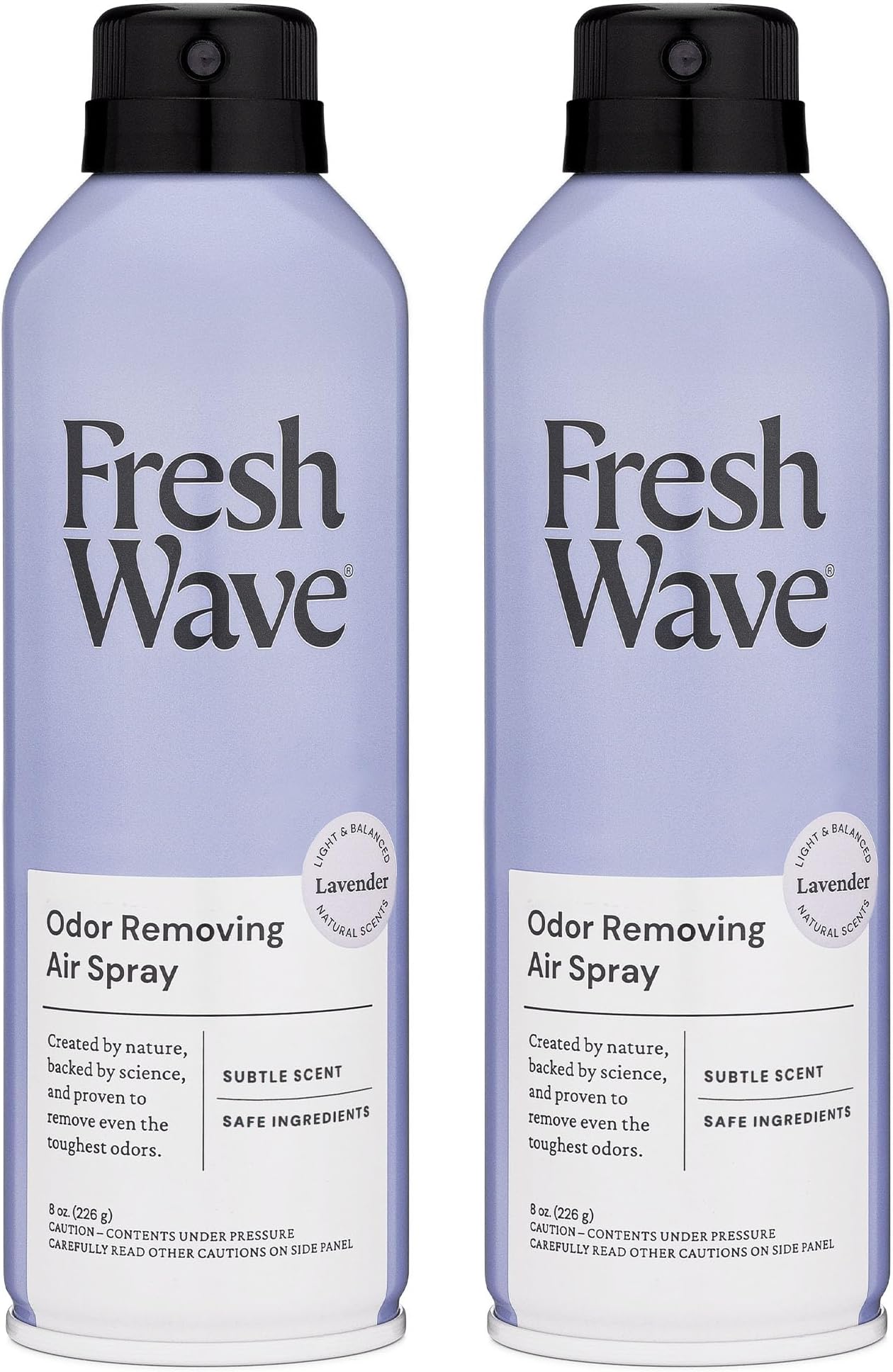 Lavender Odor Eliminator Spray & Air Freshener, 8 oz. | Pack of 2 | Non-Aerosol, Fine Mist | Safer Odor Relief | Natural Plant-Based Odor Eliminator | For Furniture, Fabrics & Trash