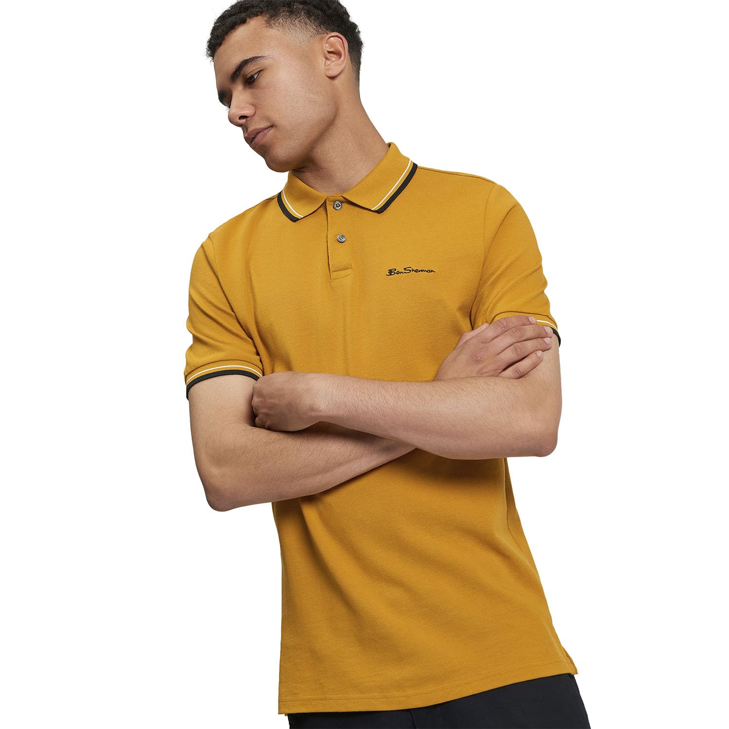 Ben Sherman Men's Mustard Signature Polo Shirt (Uk, Alpha, M, Regular, Regular, )