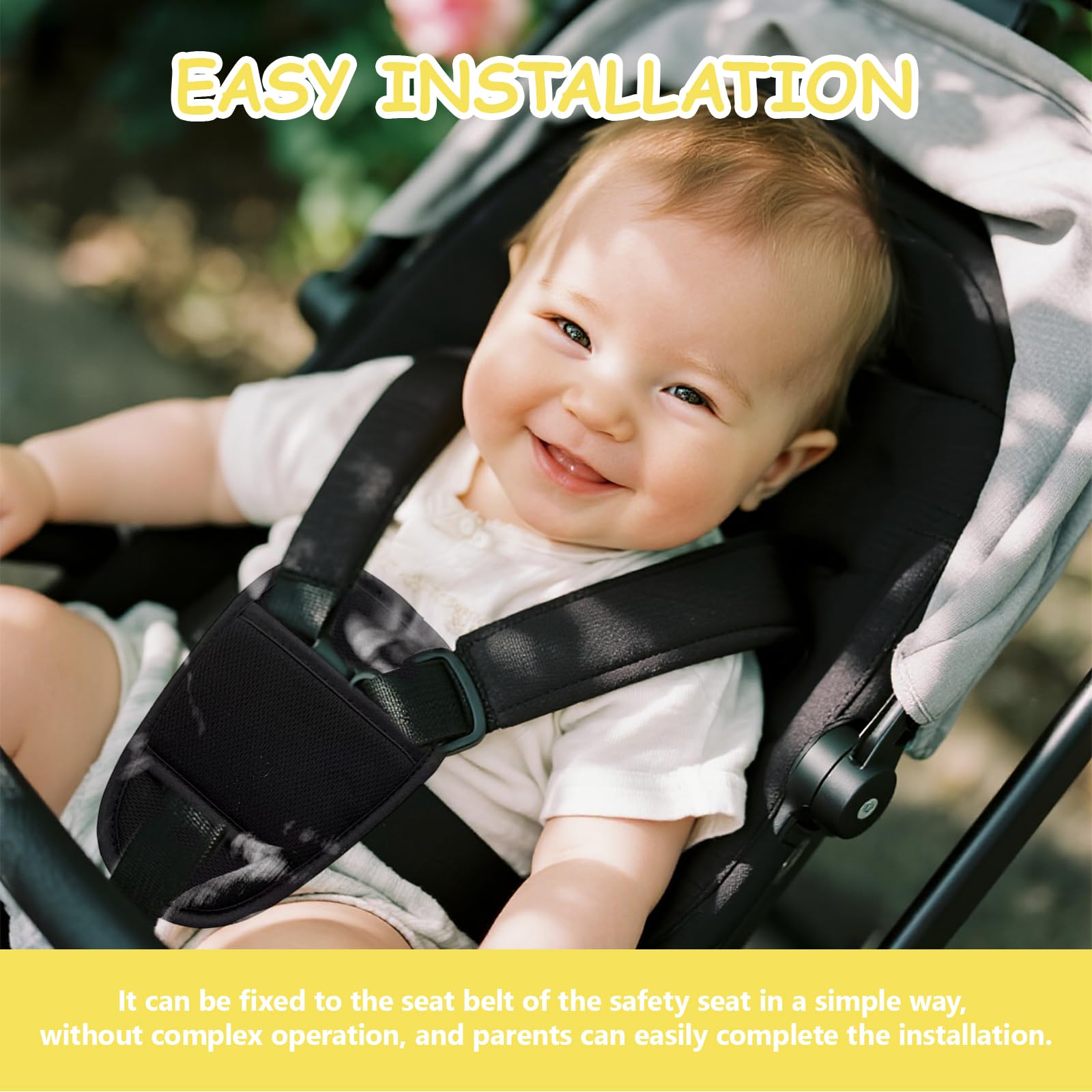 2 Pezzi Para-Inguine per Passeggino Bebè, Para-Inguine Comfort Universale per Neonati, Bambini Piccoli e Bambini, Cuscino Cintura Passeggino per Seggiolino