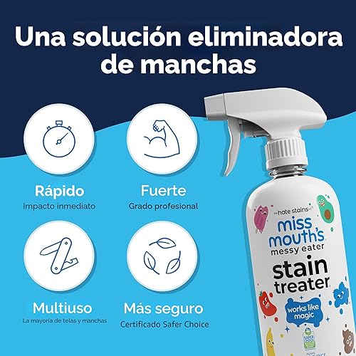 Miniatura 4 de Miss Mouth's Messy Eater Spray para tratar manchas – Quitamanchas de 16 onzas – Productos esenciales para recién nacidos y bebés – Elimina manchas