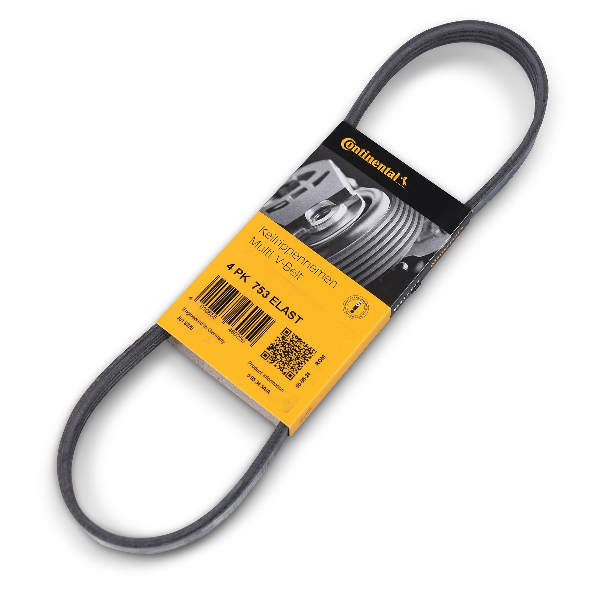 Contitech 4PK753ELAST Loose Multi-V Belt