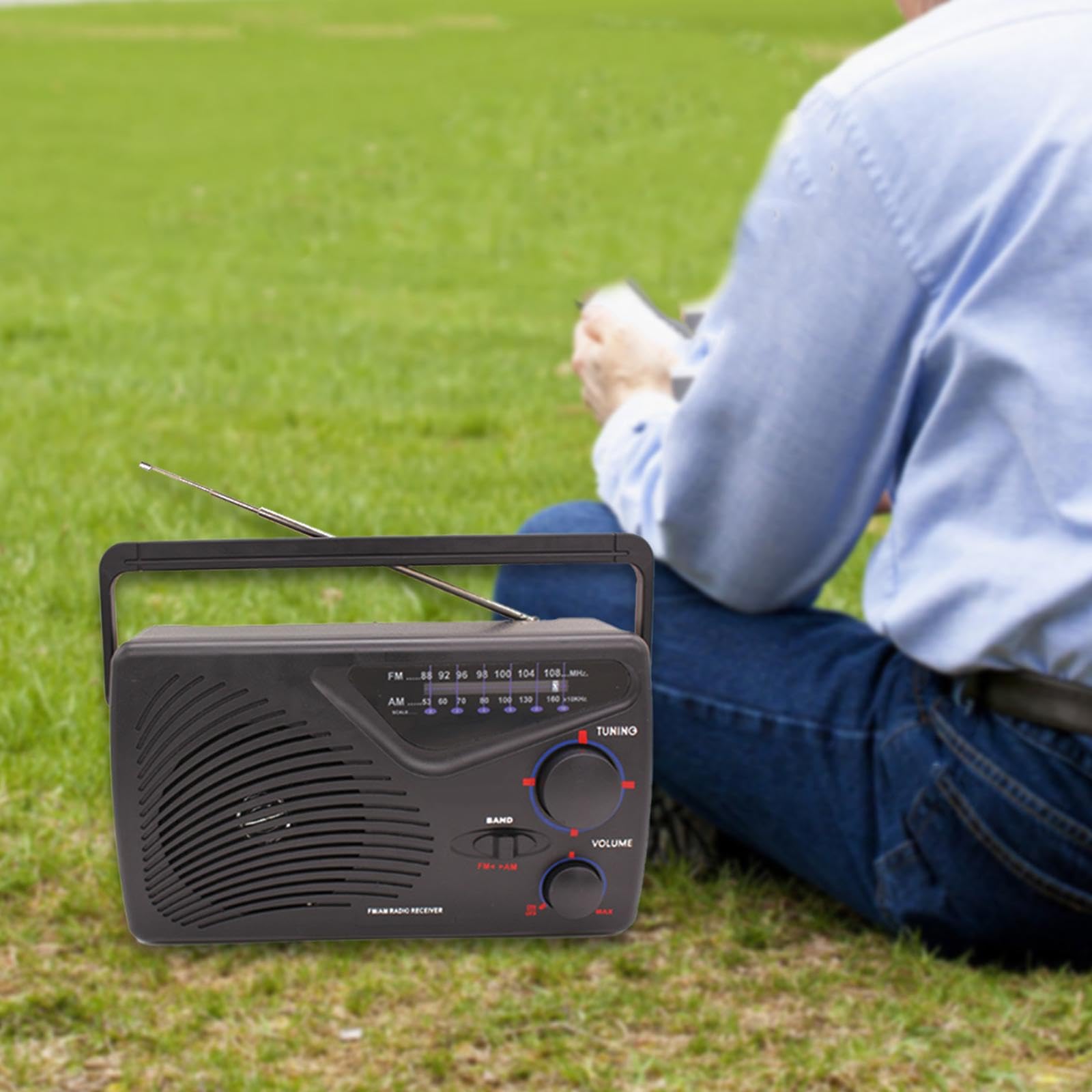 predolo Reproductor de Radio portátil para el hogar, Estilo Retro, Ligero, de Escritorio, para cumpleaños, versátil, fácil de Usar, decoración Am