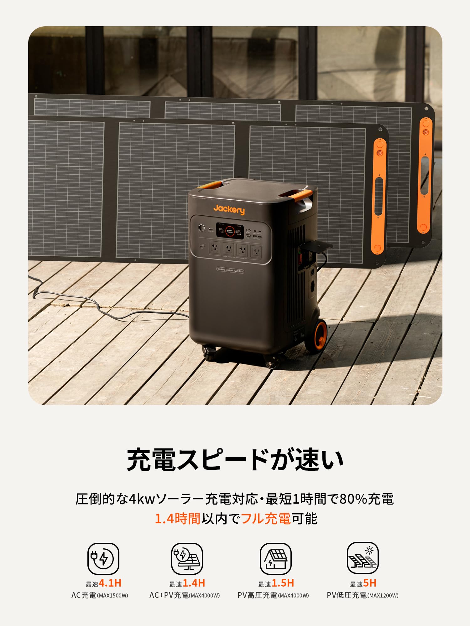 Amazon.co.jp: Jackery ポータブル電源 5000Plus 5040Wh 定格6000W 大 