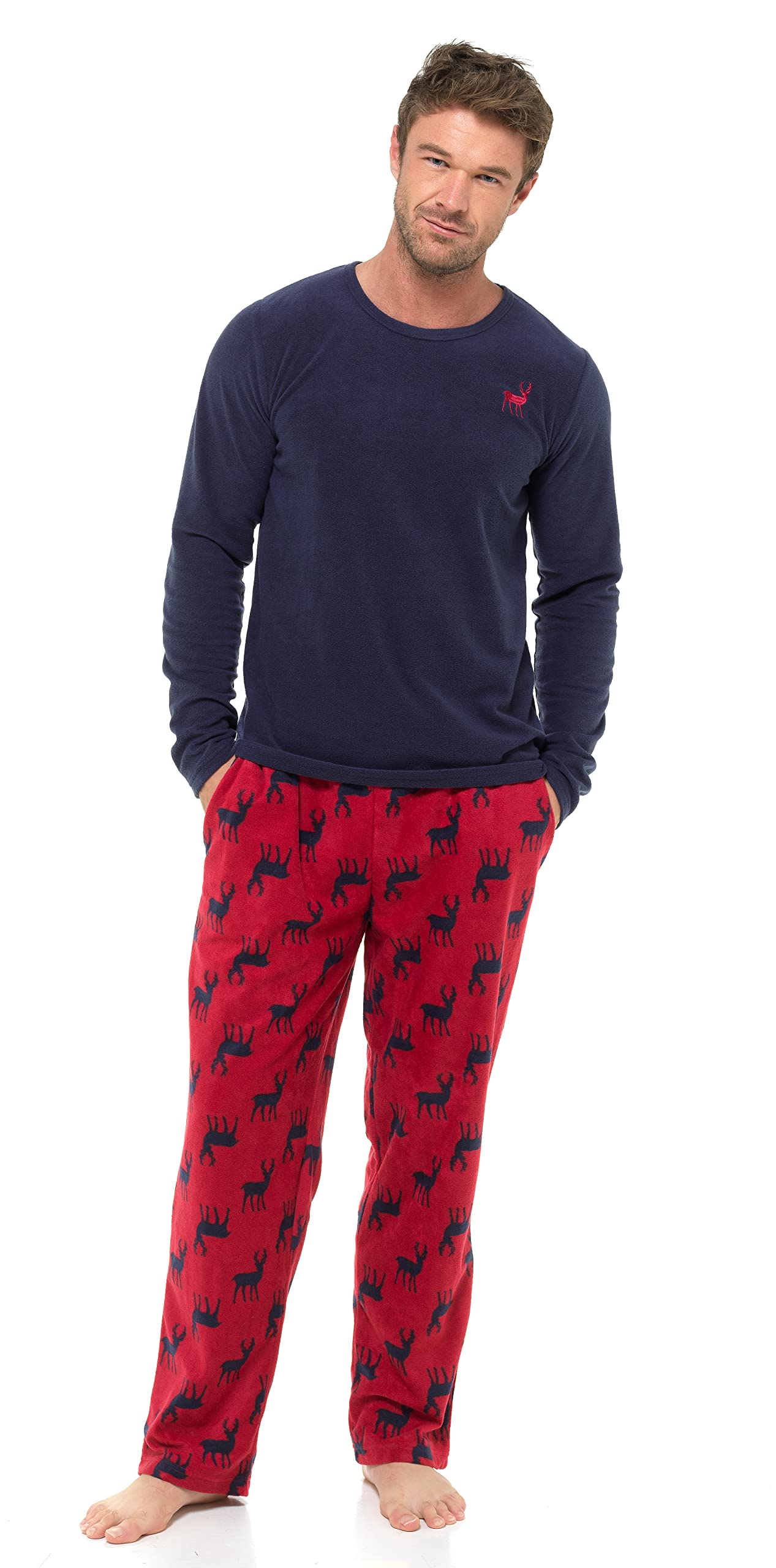 Strong Souls Mens Luxury 2 Piece Long Pyjamas Pjs