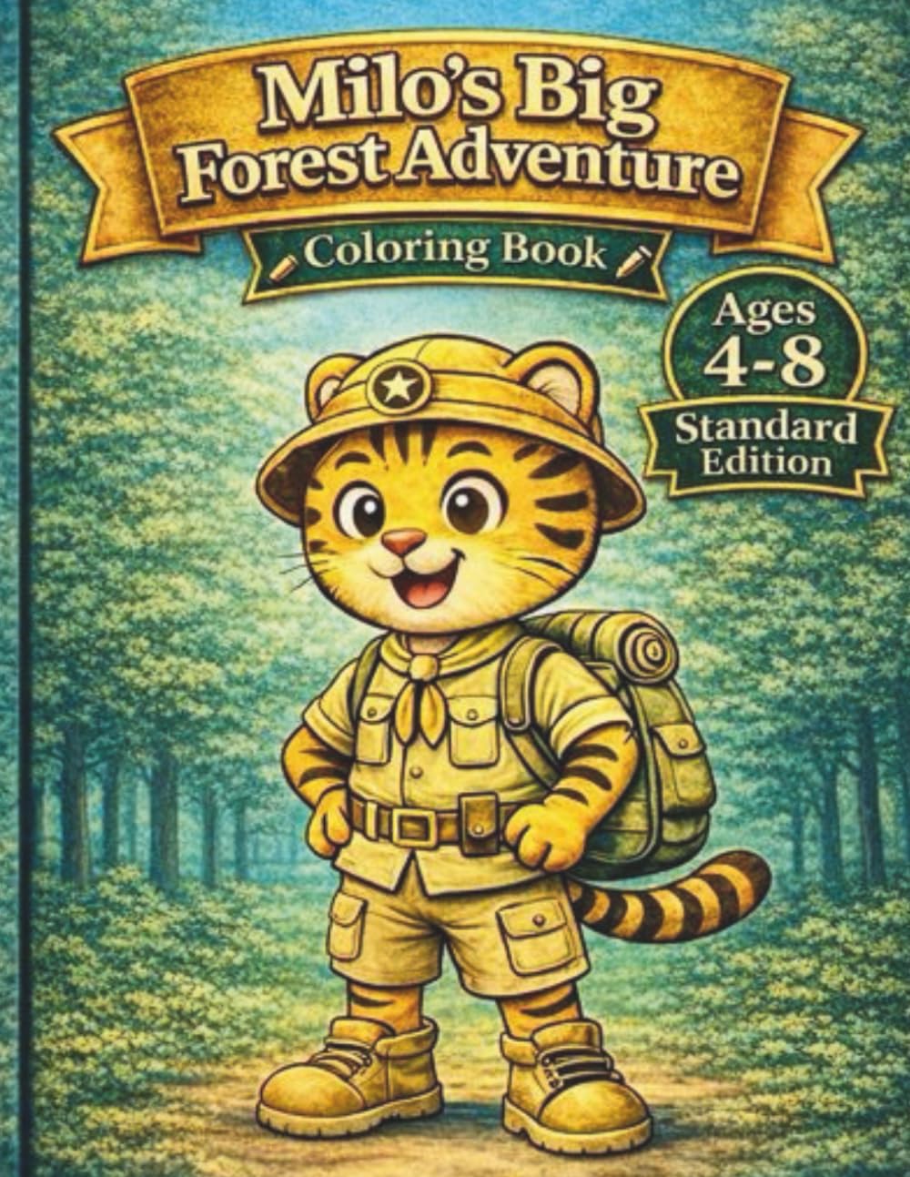 Milos's Big Forest Adventure: A Coloring Book for Kids Ages 4-8 (Milo's Adventure Series)