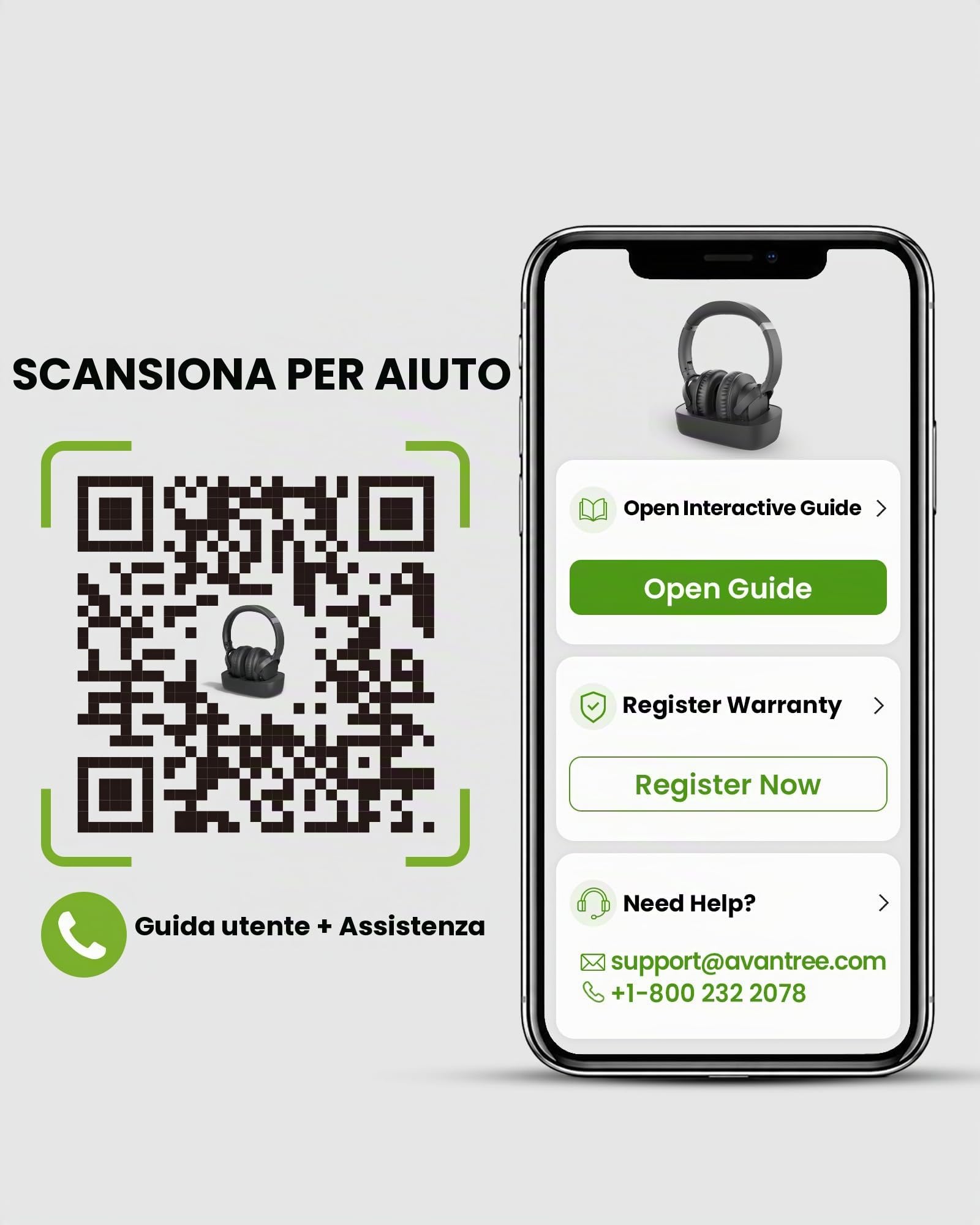 Avantree Ensemble – Cuffie TV Senza Fili Wireless per Anziani con Clear Voice, Base di Ricarica, Configurazione Facile, 35h di Autonomia, Design Confortevole, Compatibili con Ottico/AUX e TV Bluetooth