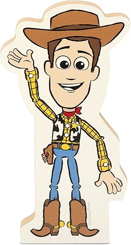 Disney Pixar Toy Story 2 Cowboy Woody Shelf Sitter Decor  Bloque de madera gruesa para dormitorio de niños, sala de juegos o guardería