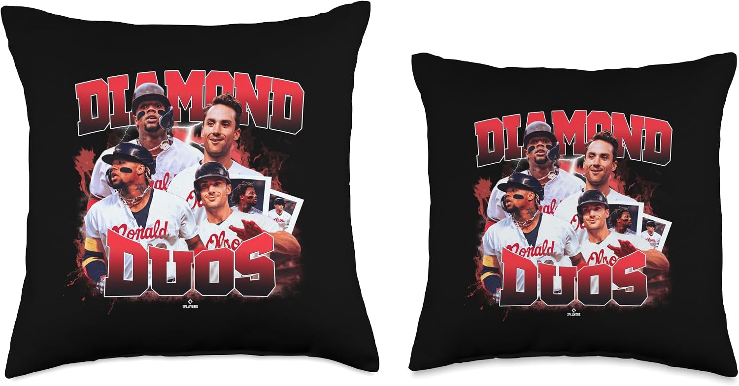Ronald Acuna Jr. & Matt Olson | Atlanta Duos | MLBDDUO4005 Throw Pillow