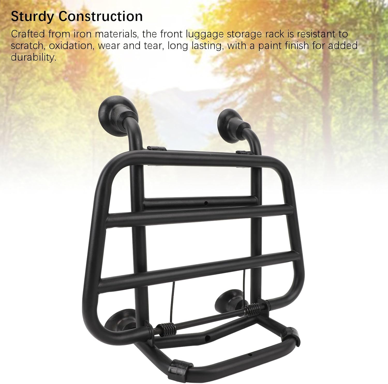 Motorcycle Front Luggage Rack, Detachable Luggage Rack Iron Top Case Mount Saddlebag Box Rack Luggage Cargo Holder Shelf Replacement for Vespa Primavera 150 Sprint 150 All Years