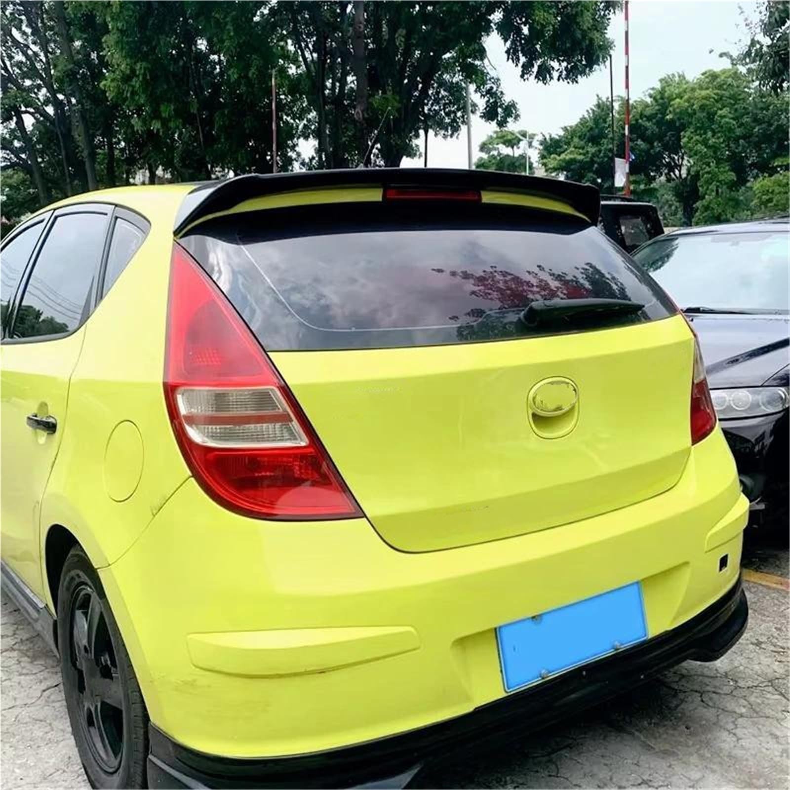 Dla H&YUNDAI I30 2008-2013 Skrzydło Na Klapie Lotka Tylny Spoiler Bagażnika Modyfikacji Skrzydła Z Pnia Tylny Spojler Dachowy Spoiler Trunk Wing(Black)