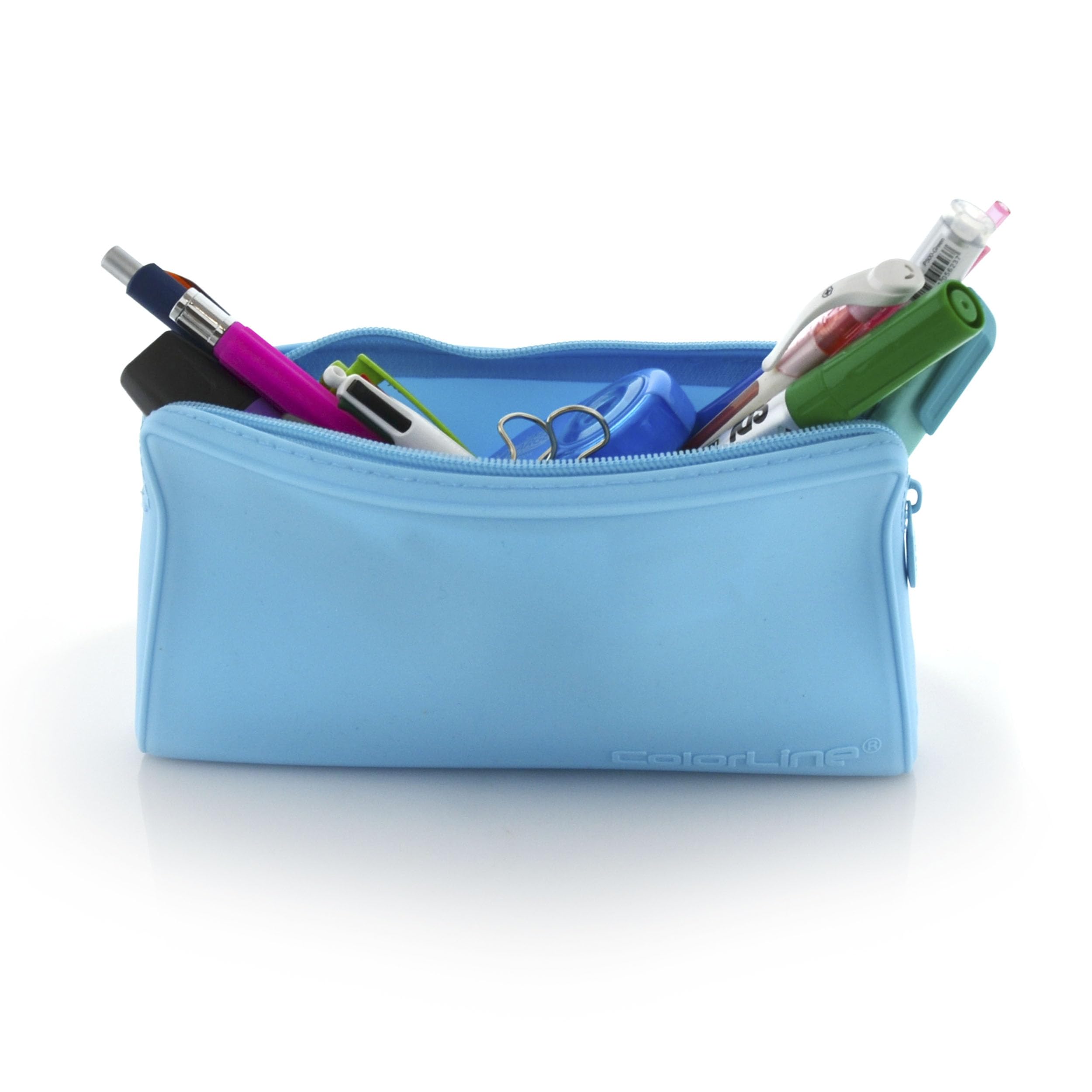 Astuccio In Silicone Colorato Sfumato - Impermeabile, Leggero E Capiente, Per Scuola, Ufficio E Viaggio - Verde