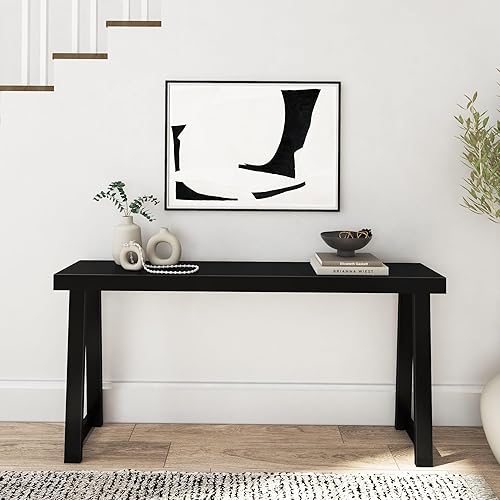 Miniatura 3 de Plank+Beam Solid Wood Console Table, 66 Inch, Sofa Table, Narrow Entryway Table for Hallway, Behind The Couch, Living Room, Foyer, Easy Assembly,