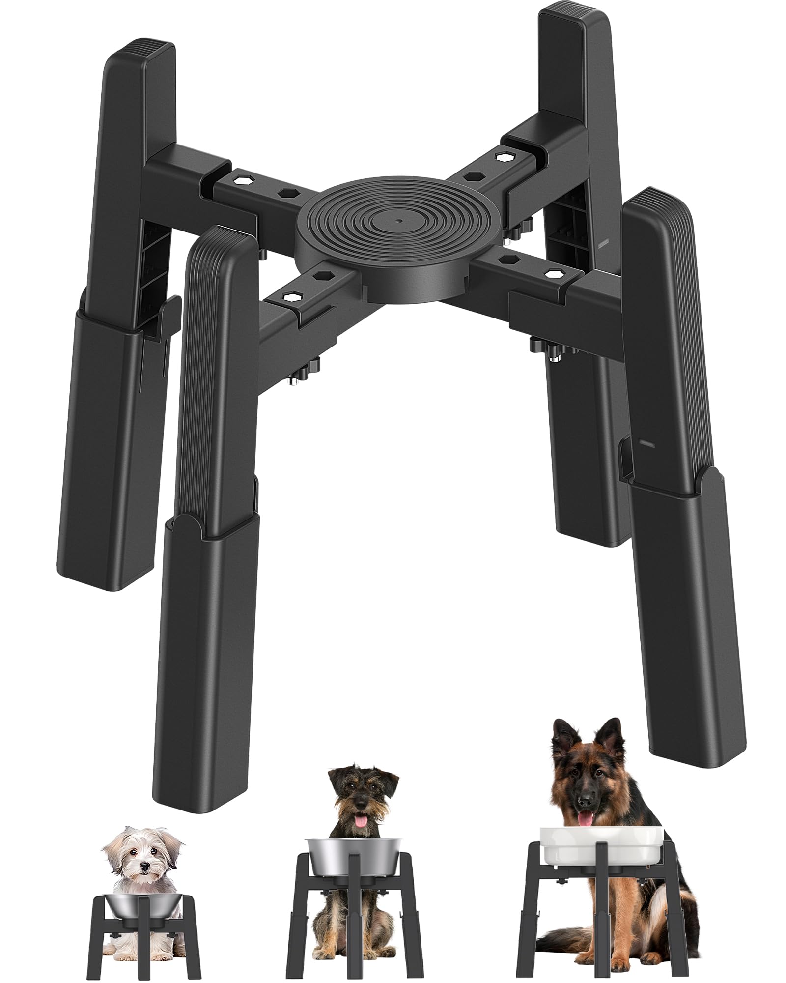 Photo 1 of CZPET Adjustable Dog Bowl Stand - Black
