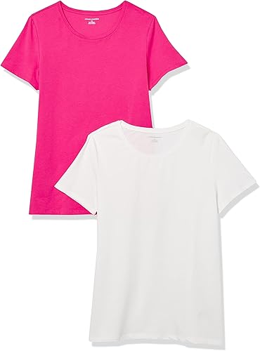 Vista 467 de Yaxa Essentials Women's Regular-Fit Short-Sleeve Crewneck T-Shirt