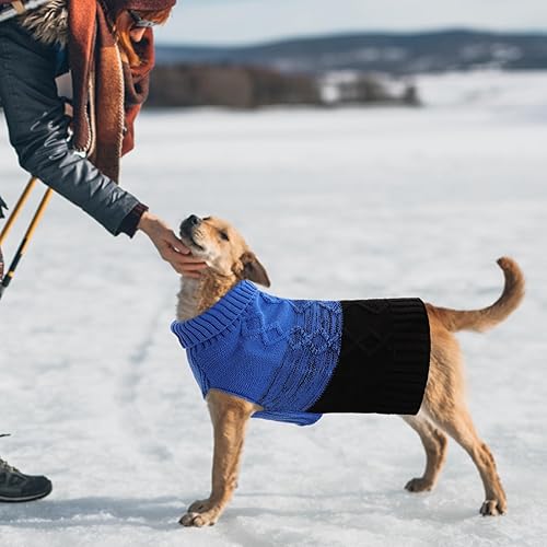 Miniatura 5 de ASENKU Suéter cálido para perros pequeños y medianos, suéteres para mascotas para otoño e invierno, suéter grueso de cuello alto para cachorros,