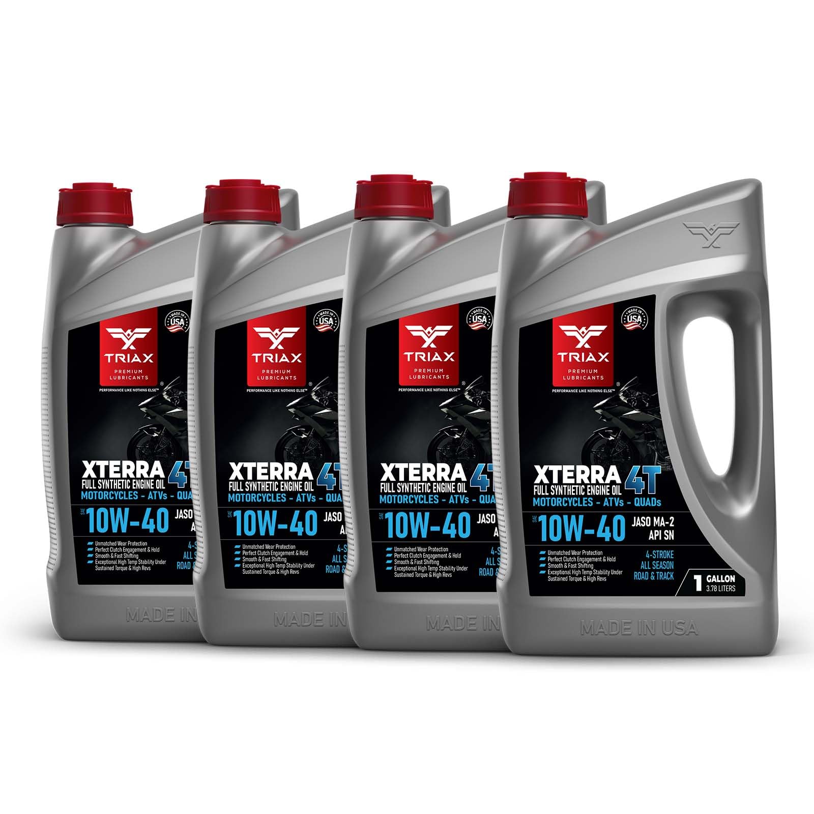 Sponsored Ad - TRIAX XTerra 4T 10W-40 - Full Synthetic Oil, 4-Stroke - Motorcycles, ATVs, Snowmobiles and Quads - Exceeds API SL/SN, JASO MA-2 (4 Gallon Pack)