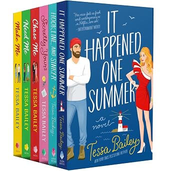 Tessa Bailey Romance Collection 6 Book Set Chase Me, Need Me, Make Me, It Happened One Summer, Hook Line and Sinker, Secretly Yours