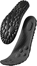 TENDULA Memory Foam Sports Shoe Insoles, 4D Cloud Technology, Shock Absorbing Comfort Inserts, Black, Men's 8-11.5