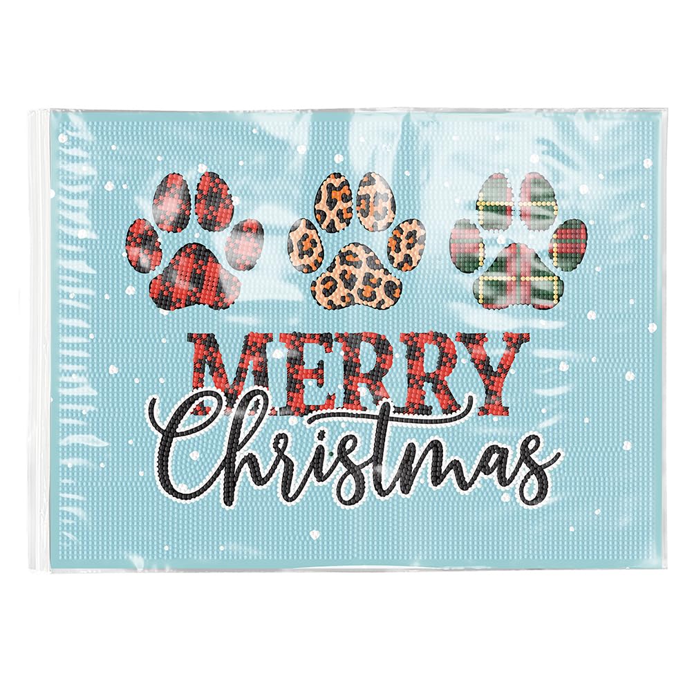 Fiorky DIY Diamond Art Painting Placemat Rectangular Christmas Diamond Crafts Projects Santa Claus Round Diamond Painting Table Mats Reindeer Rhinestone Ant-slip Placemat for Home Decor