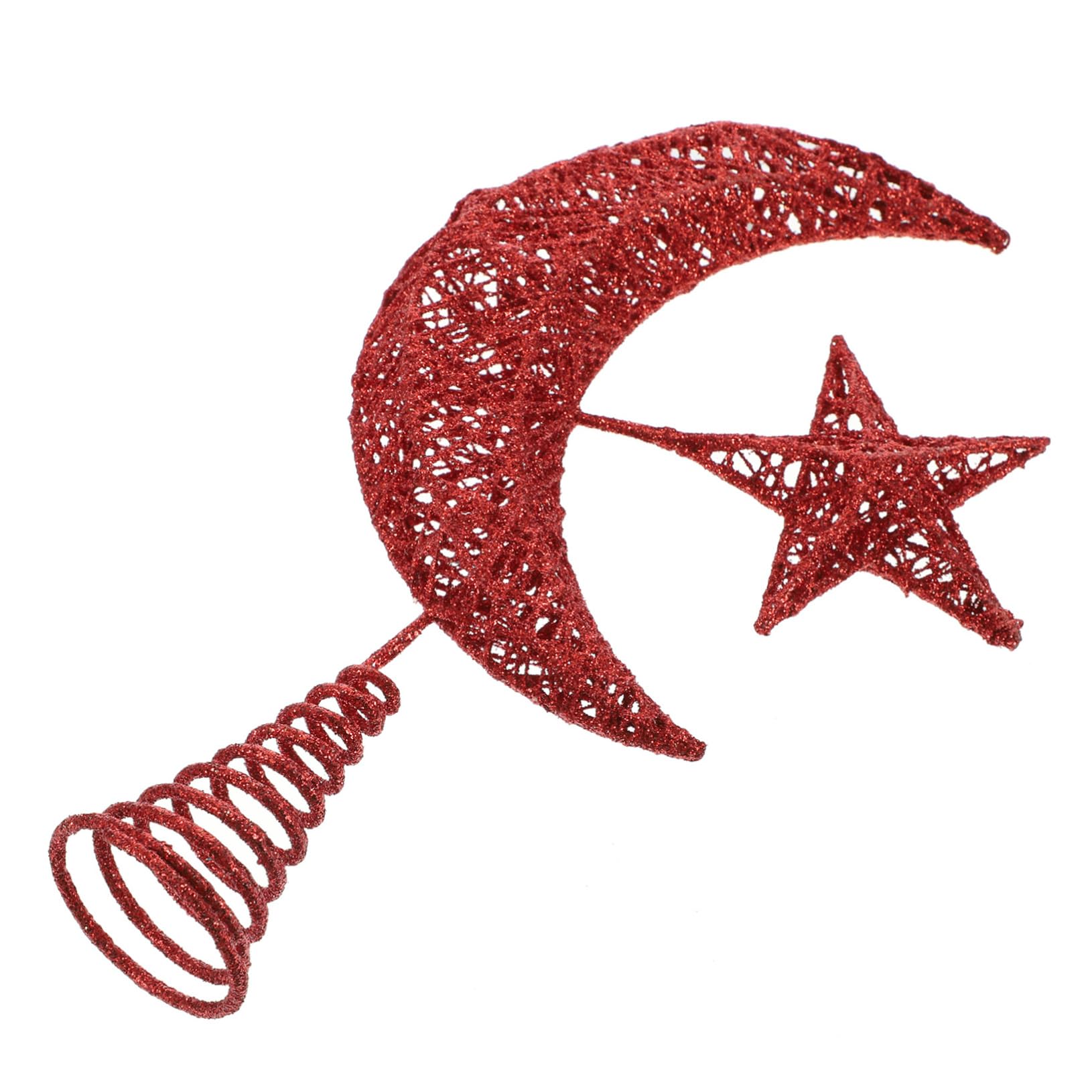 Zerodeko 2 Piezas Estrella Superior del árbol de Navidad Estrella de la Copa del árbol iluminada Adornos de Purpurina para árbol Ornamento decoración Topper de árbol de Vacaciones Interior