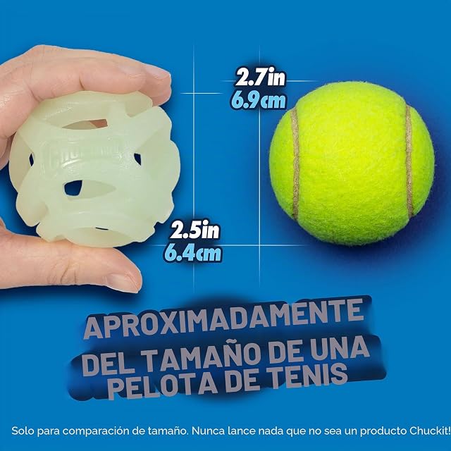 Foto 5 de 8 de Chuckit! - Air Glow Ball - Pelota Fosforescente para Perros - Juguete de Recuperacións