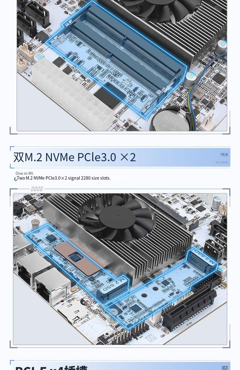 N17 I5-8265U - Scheda madre industriale NAS a 4 core, 8 fili, processore a bassa potenza 2 x 2.5G i226, 8 SATA, 4K DP HDMI, 1 PCI-E x4, 2 M.2 2280, 2 DDR4, firewall per router soft MINI-ITX con