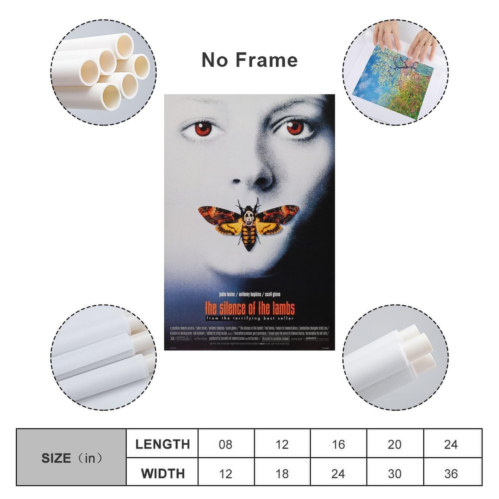 Amazon.co.jp: 映画ポスター 羊たちの沈黙 ポスター 装飾画 キャンバス