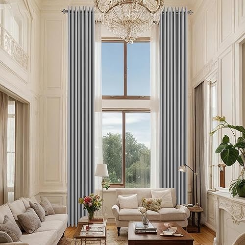 Miniatura 119 de Cortinas Opacas para Dormitorio con Aislamiento Térmico de Ojales Sólidos para Ventana Extra Anchas para Puerta Corredera, Juego de 2 Paneles de
