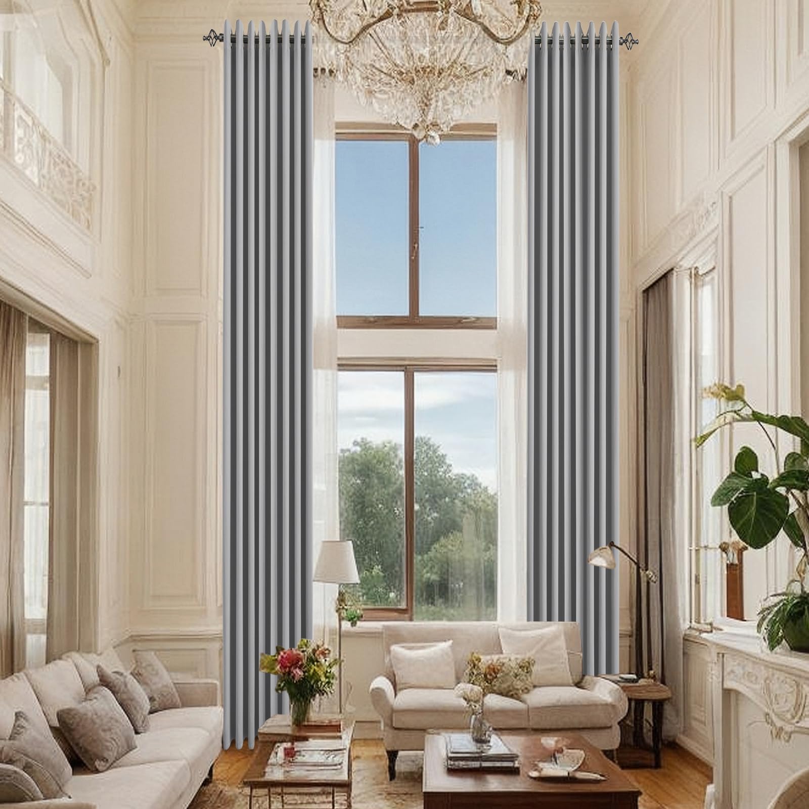 Amazon.com: JSFLY Blackout Curtains for High Ceiling, Extra Long Tall ...