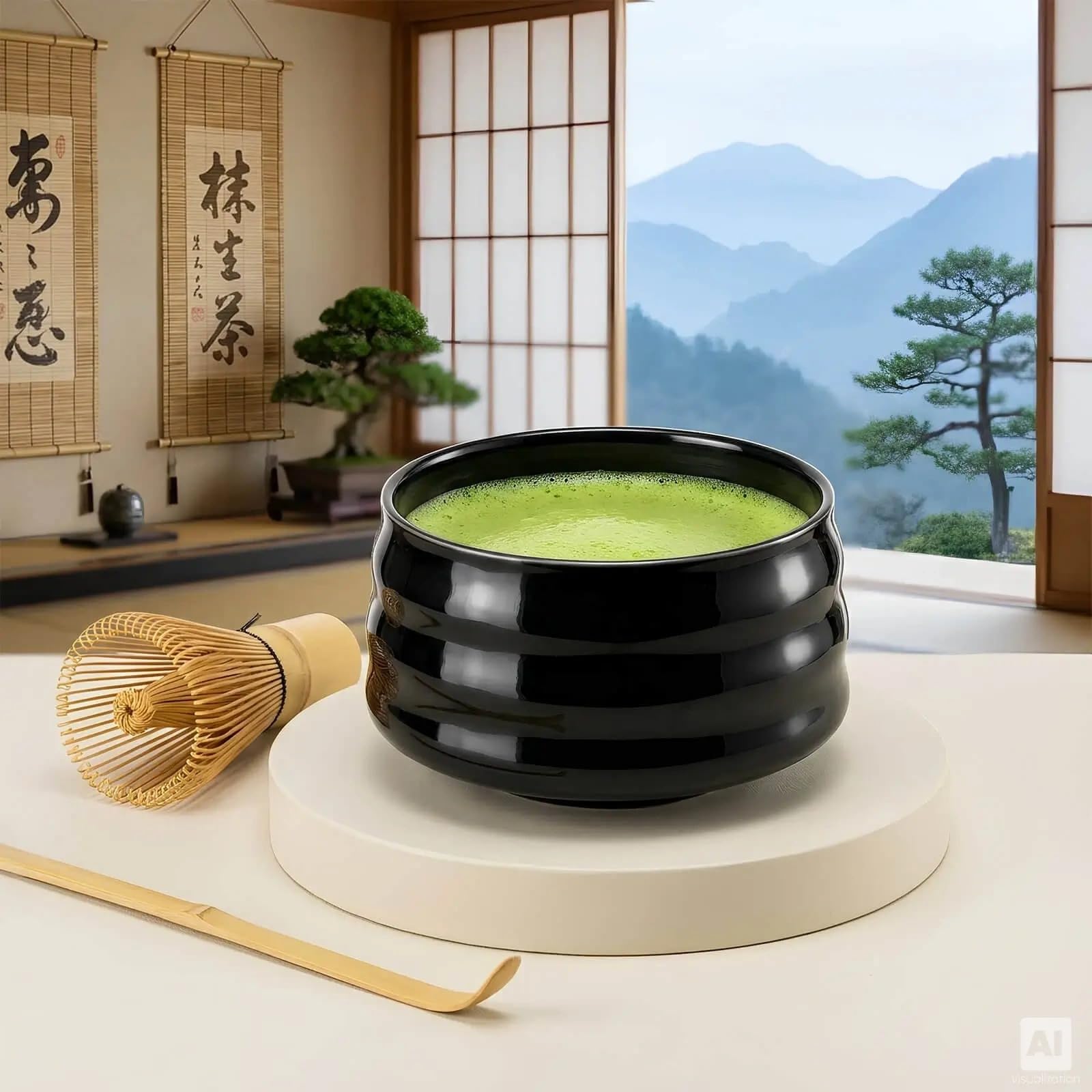 Kit matcha japonais bio Mary Rose coffret cadeau avec chawan chasen