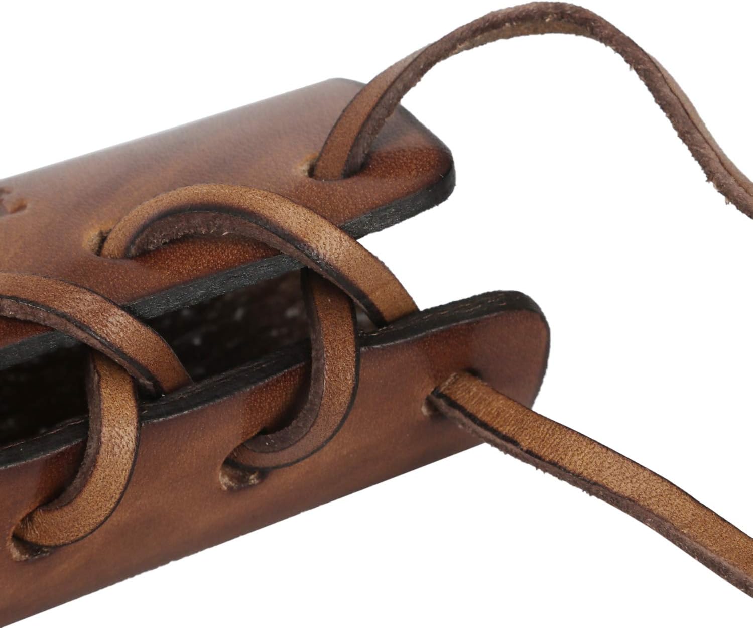 Tourbon Vintage Brown Axe Handle Guard Leather Hatchet Collar Protection Holder (Pack of 2 Pieces)