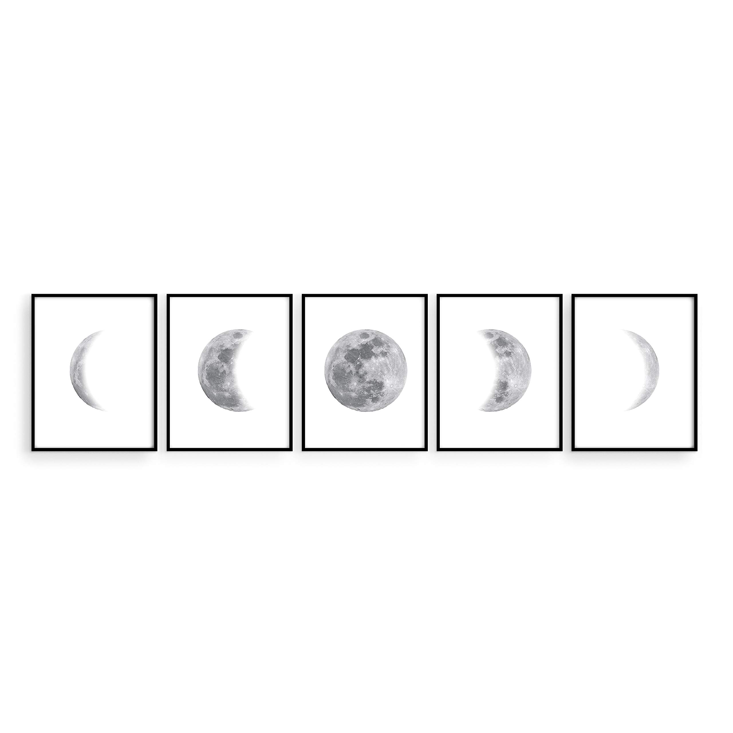 HAUS AND HUES Phases of the Moon Wall Decor, Set of 5