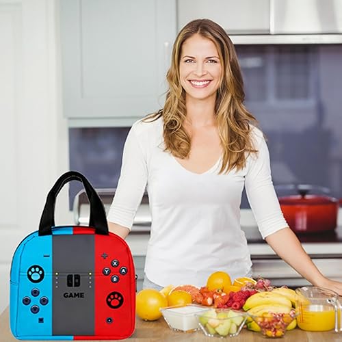 Miniatura 6 de Lonchera loncheras reutilizables con aislamiento portátil unisex a prueba de fugas (rojo y azul)