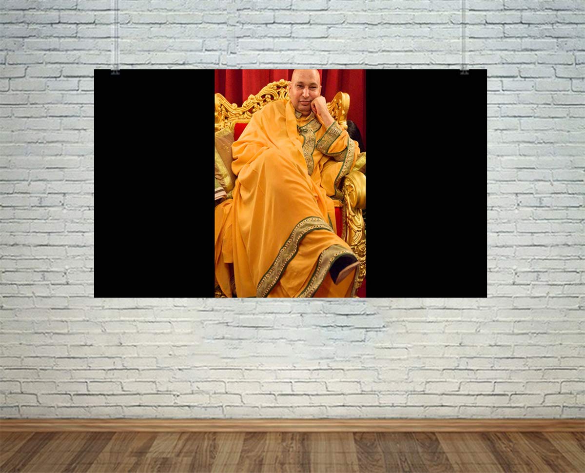 Gadgets Wrap Guruji Photo Matte Paper Poster (60 Cm X 5 Cm, Multicolor)