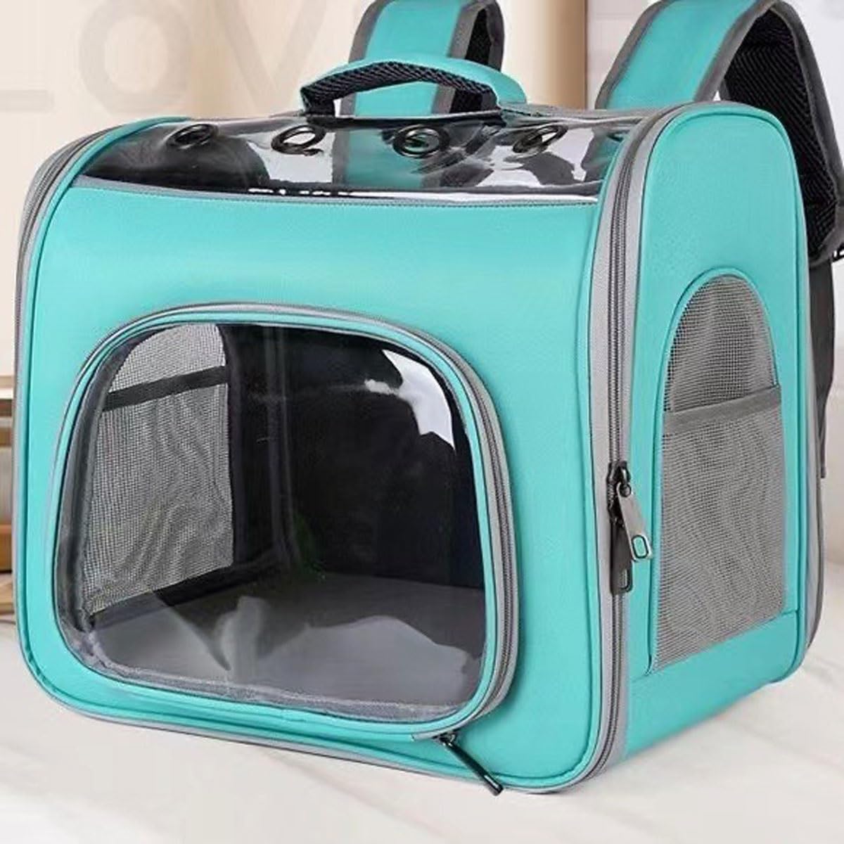 Mochila Transparente, Mochila, Maleta Transparente, Mochila For Viaje, Bolsa For Mascotas, Transportador For Gatos, Mochila For Perros (Color : Green, Size : 41 * 30 * 35)