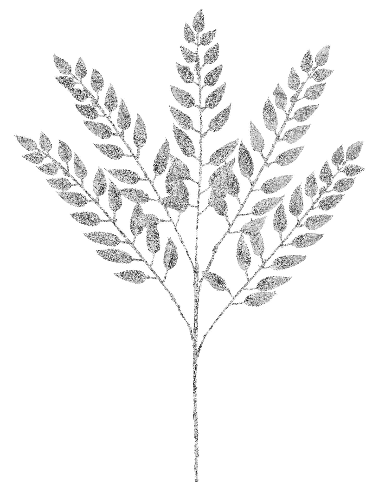 Silver Leaf Christmas Tree Spray