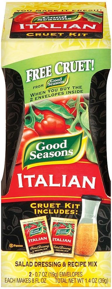 Salad Dressing and Recipe Mix With Cruet, Italian, 2 Count (Pack of 1)